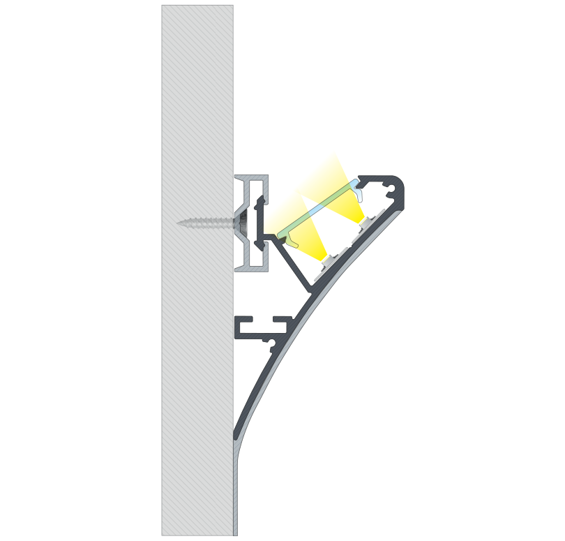 Nástěnné LED lišty a profily