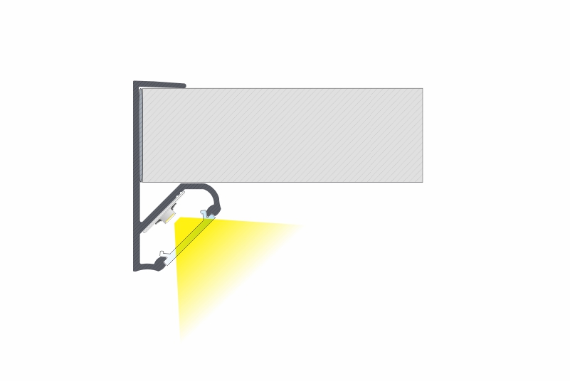LED profil Q18, černý