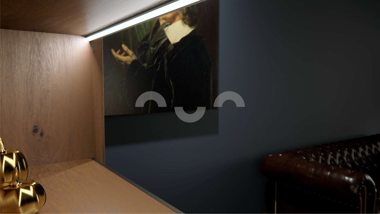 LED profil Q20, bronzový
