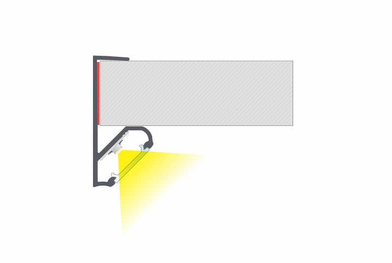 LED profil Q20, bílý