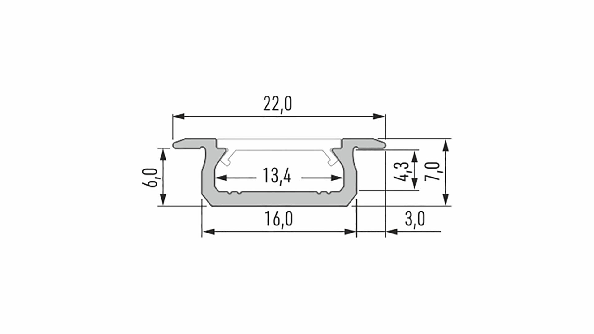 LED profil Z, stříbrný
