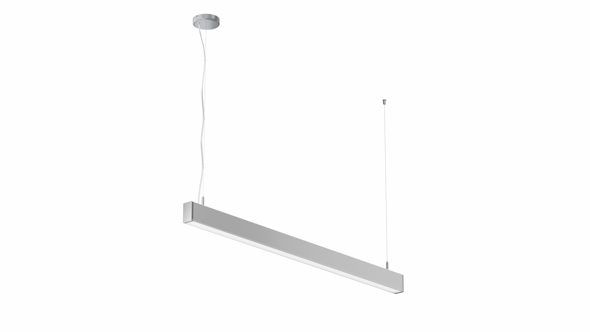 Závěsné svítidlo Lumines CLARO stříbrné, 120cm, 4000K, 54W