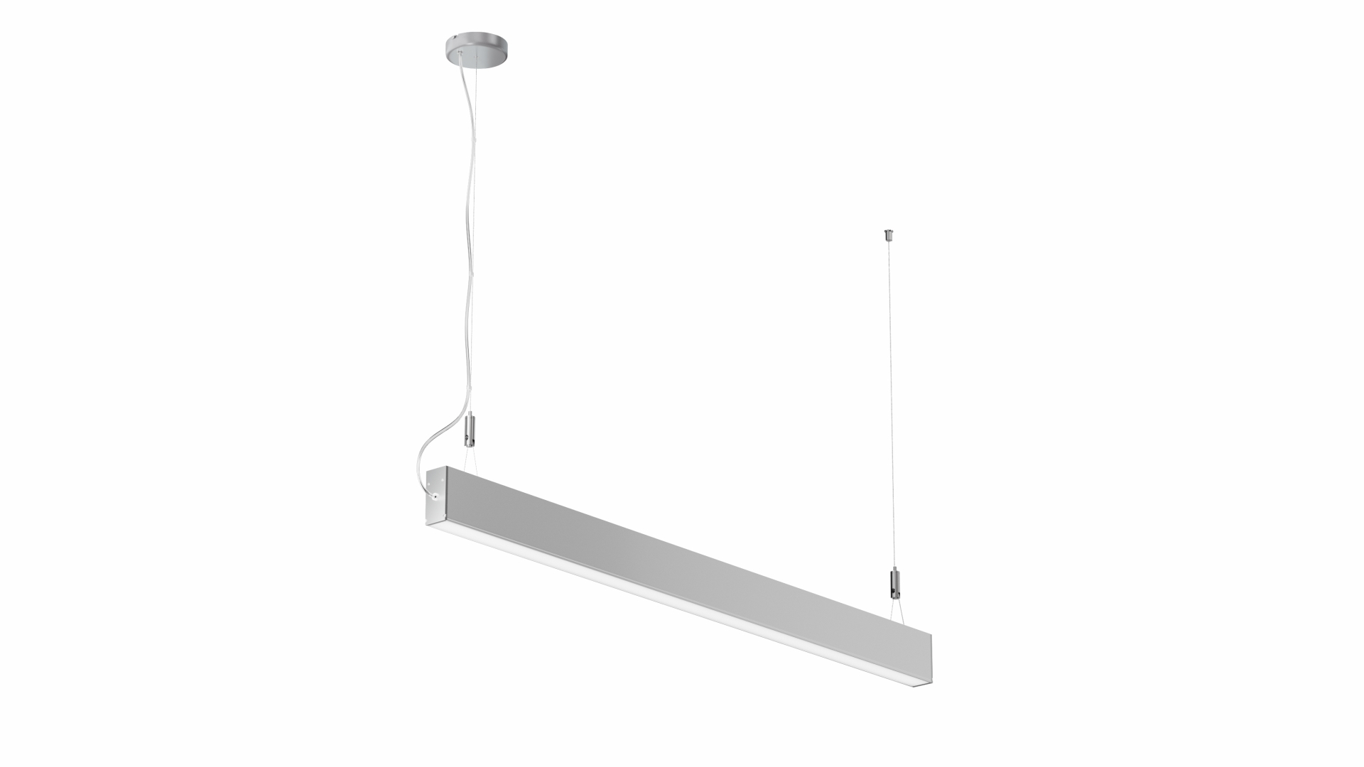 Závěsné svítidlo Lumines DULIO stříbrné, 120cm, 4000K, 76W