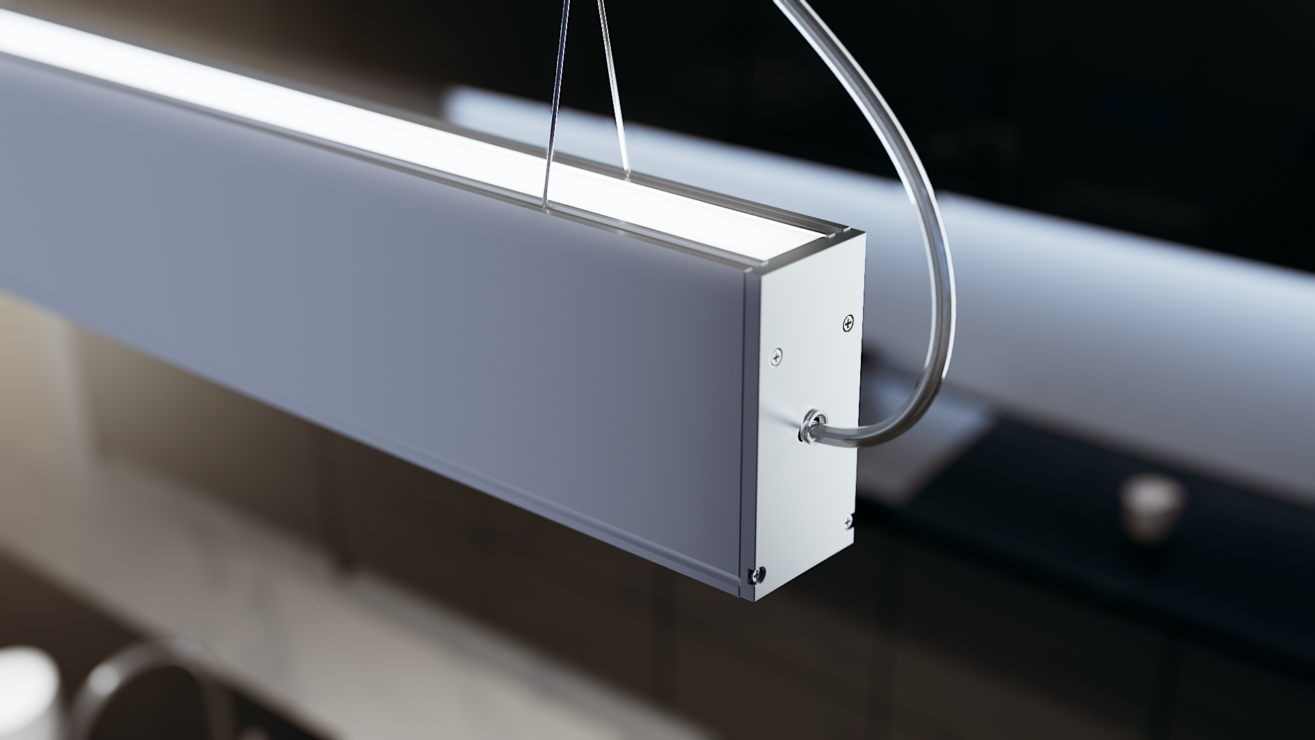 Závěsné svítidlo Lumines DULIO bílé, 120cm, 4000K, 76W