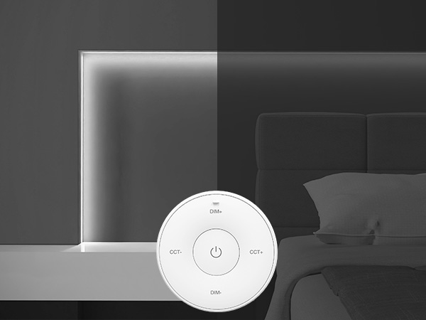 LED mini ovladač K2-W Mi.Light MiBOXER pro jednobarevné a CCT LED pásky, RF 2,4 GHz, bílý