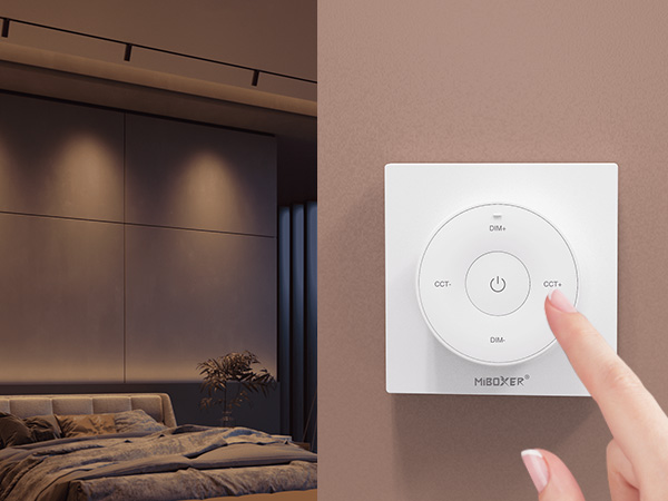 LED mini ovladač K2-W Mi.Light MiBOXER pro jednobarevné a CCT LED pásky, RF 2,4 GHz, bílý