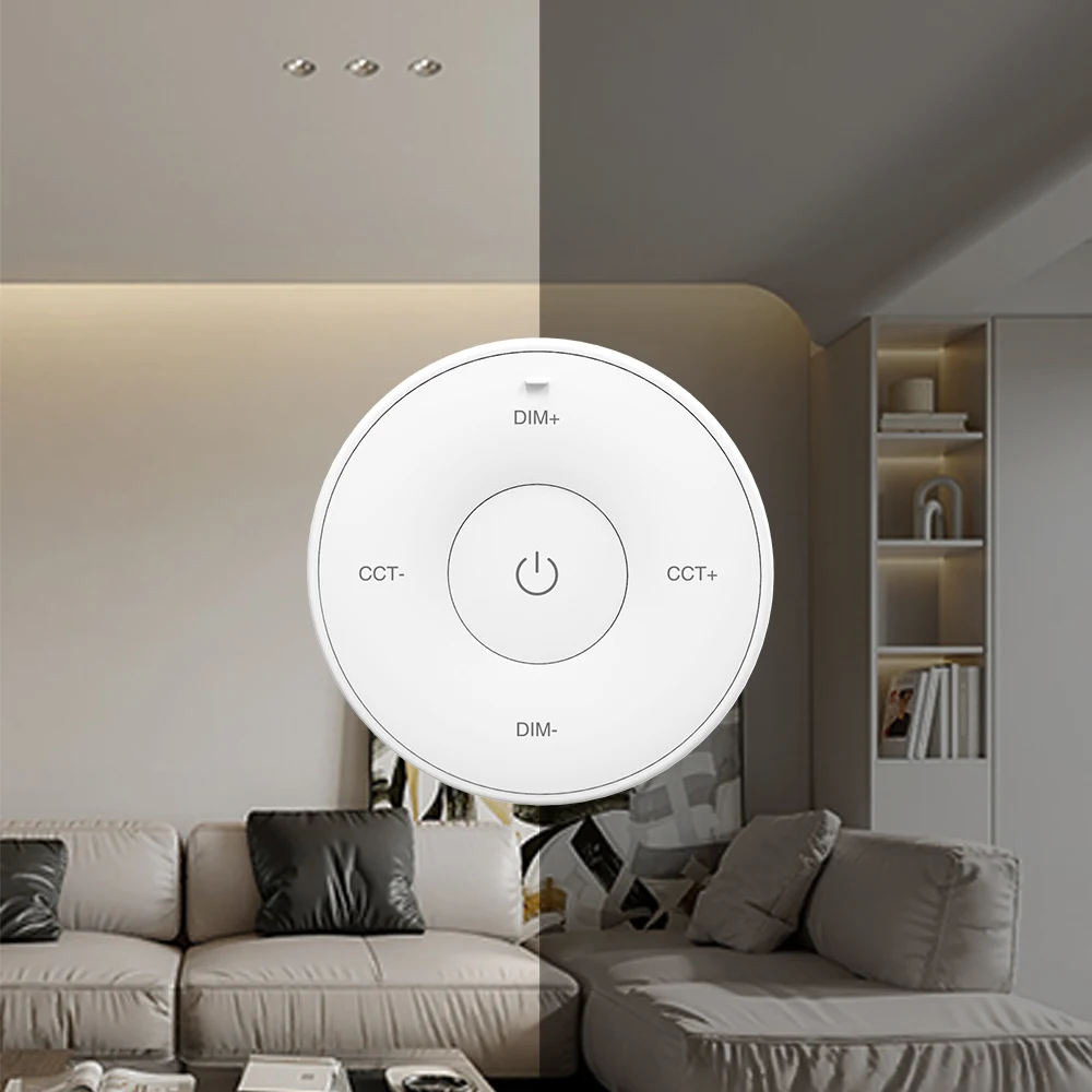 LED mini ovladač K2S-W Mi.Light MiBOXER pro jednobarevné a CCT LED pásky, RF 2,4 GHz, bílý