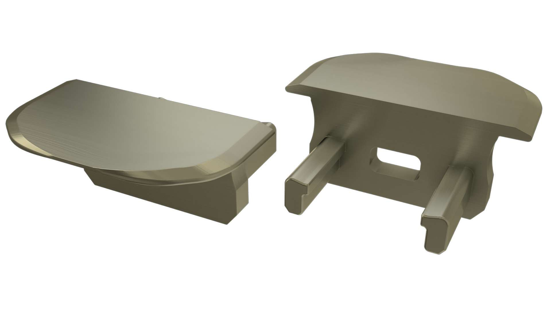 ALU koncové záslepky do LED profilu B, černé - oblé