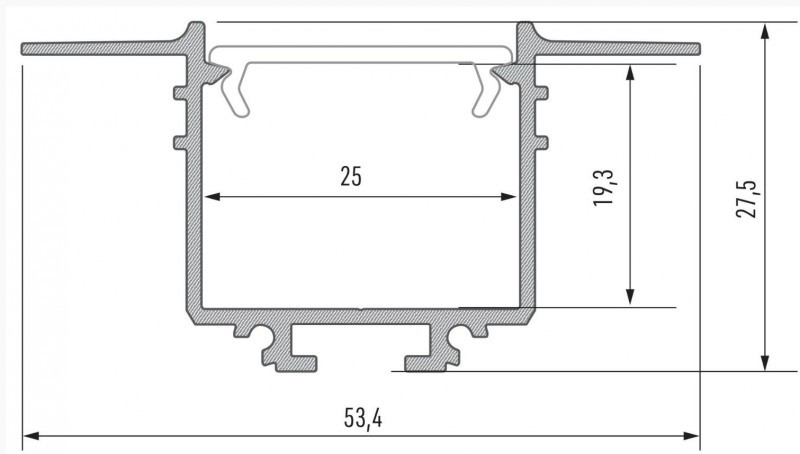 LED profil SUBLI, bílý