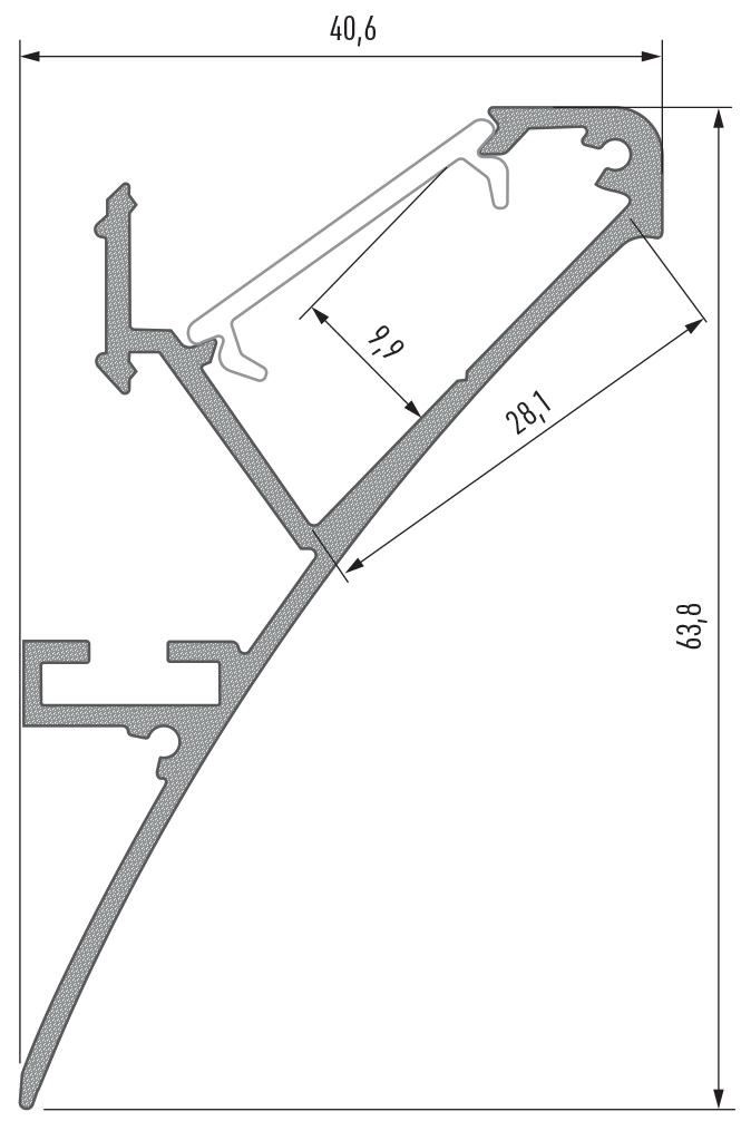 LED profil LOGI, bílý