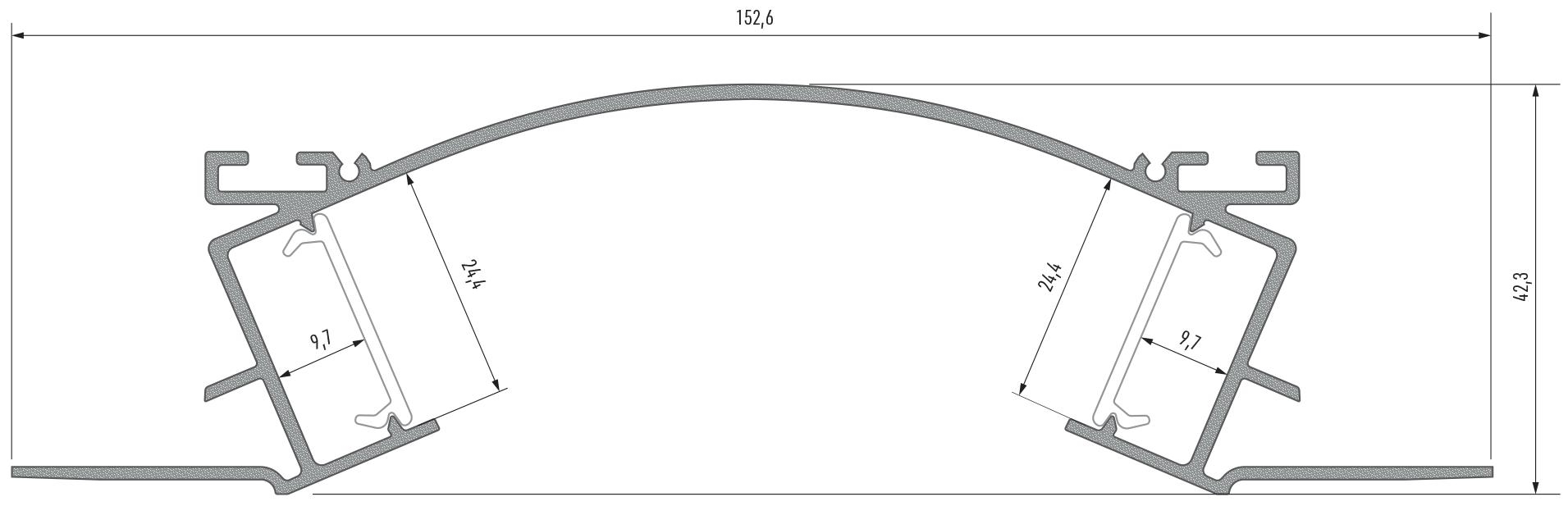 LED profil VEDA, bílý
