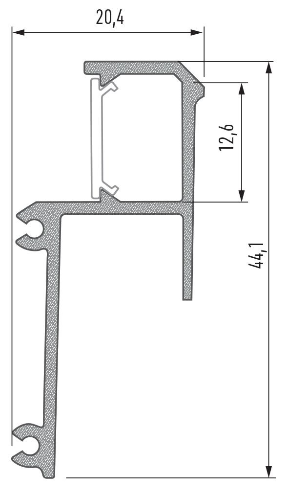 LED profil IPA12, bílý