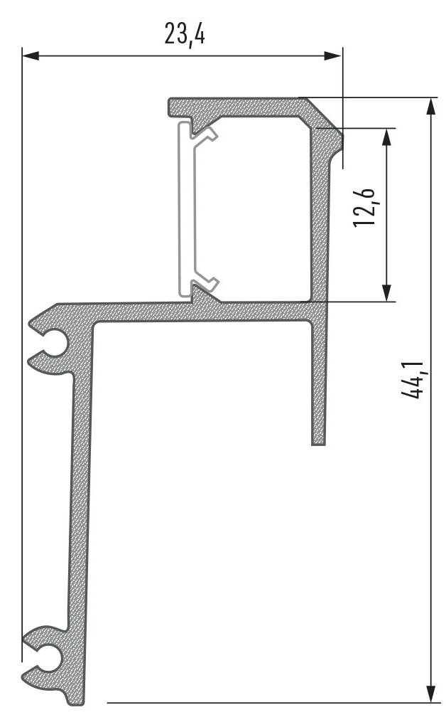 LED profil IPA16, bílý