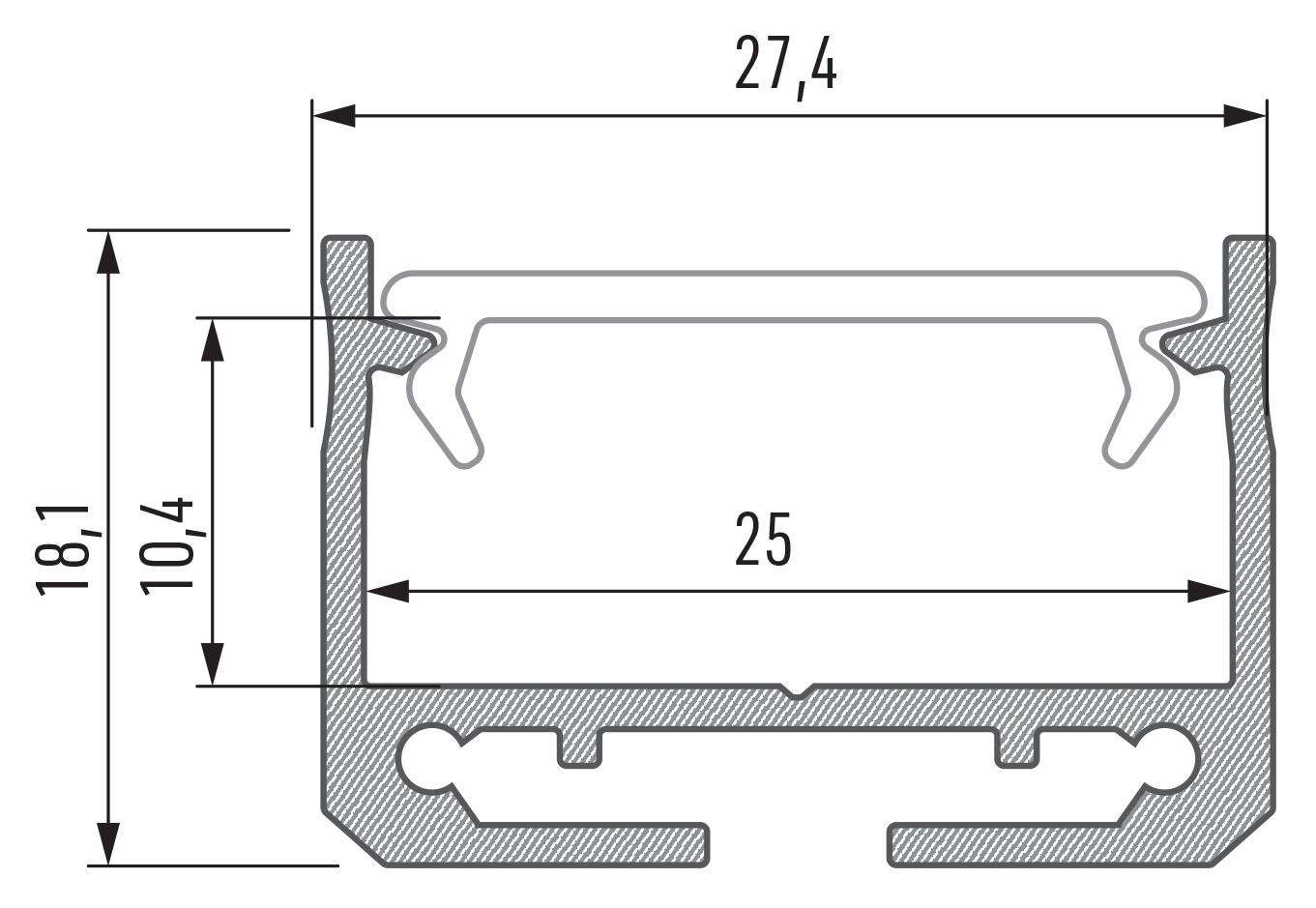LED profil SILEDA, bílý