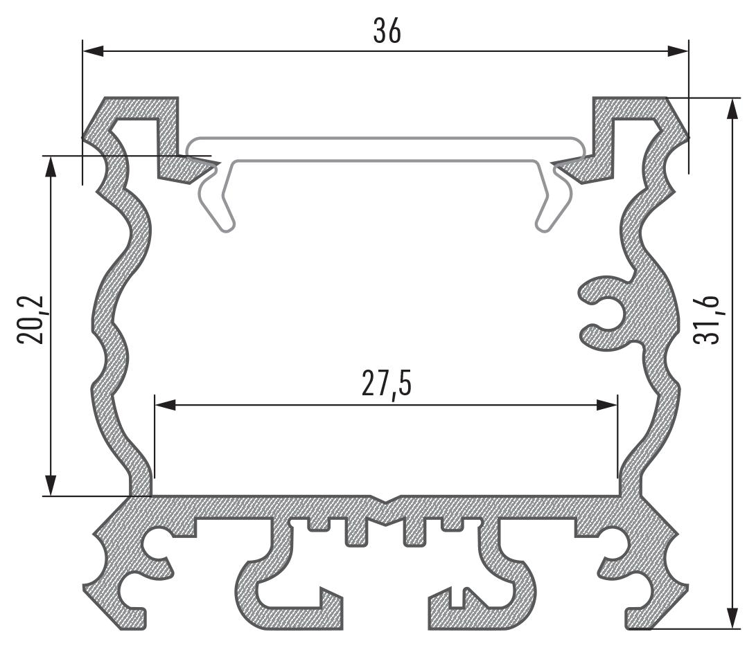 LED profil TALIA, černý