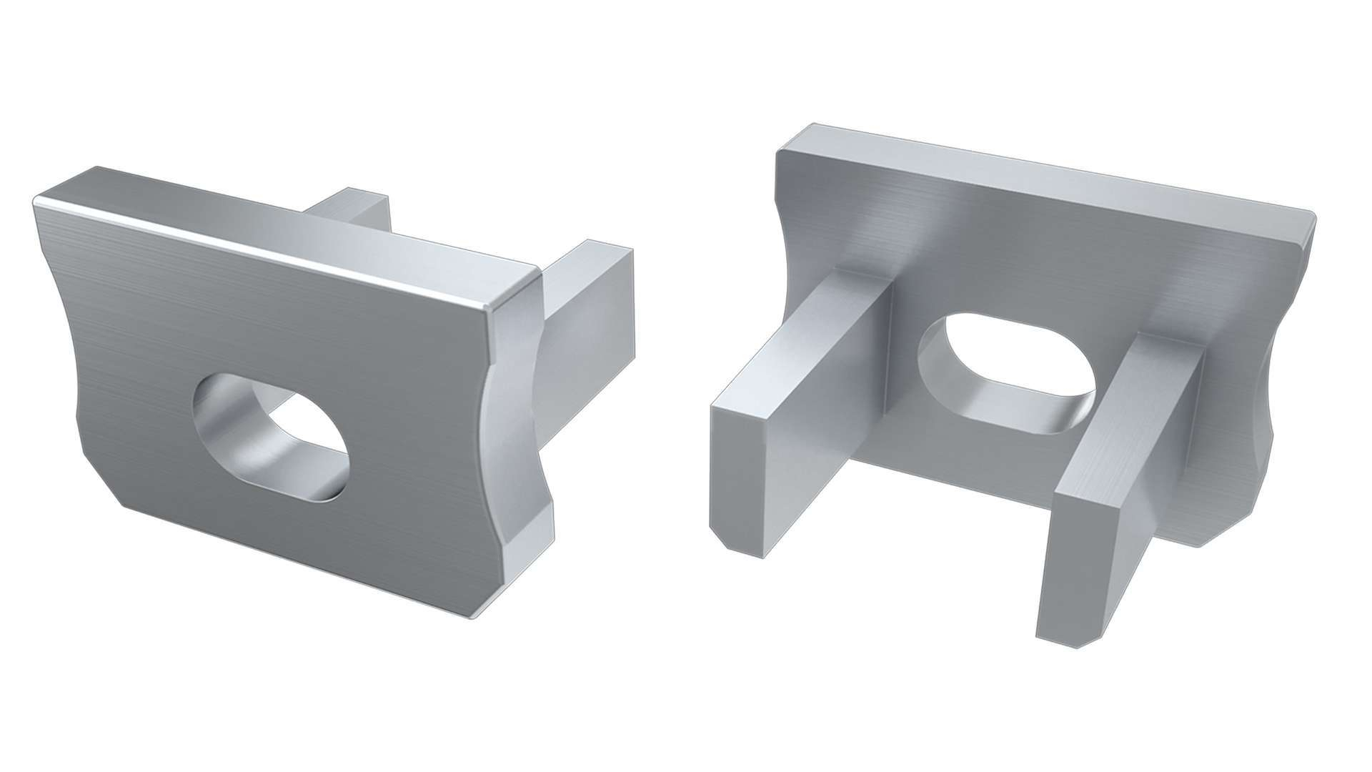 ALU koncové záslepky do LED profilu X, stříbrné