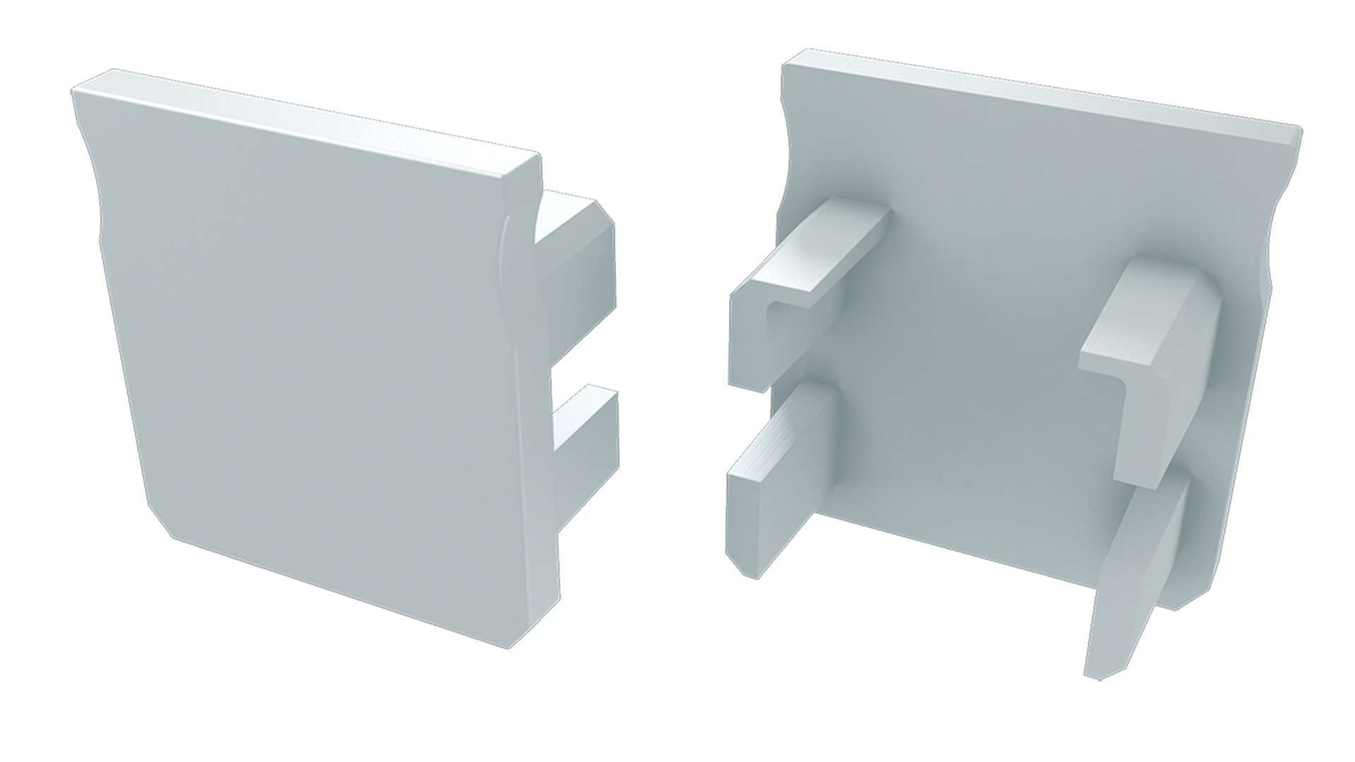 ALU koncové záslepky do LED profilu Y, bílé