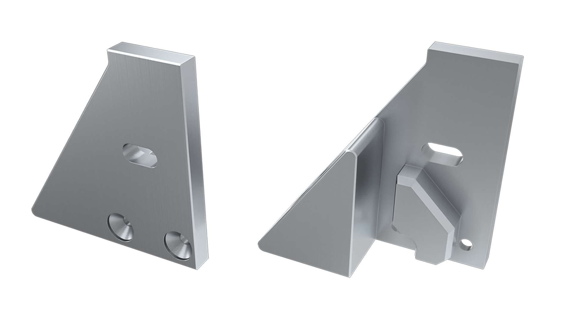 ALU koncové záslepky do LED profilu I6 - 8mm s podporou, stříbrné