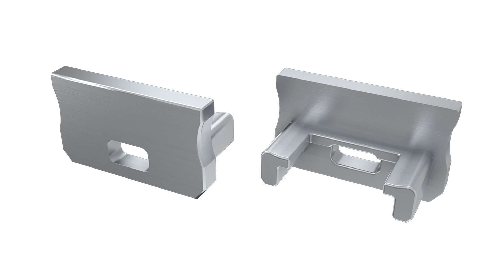 ALU koncové záslepky do LED profilu A - BASIC, stříbrné