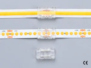 2 pin KONEKTOR pro MONO COB & SMD LED pásky, typ: LED pásek ↔ LED pásek, PCB 8mm