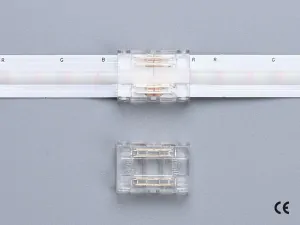 4 pin KONEKTOR pro RGB COB & SMD LED pásky, typ: LED pásek ↔ LED pásek, PCB 10mm