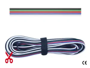 RGBW KABEL 5-žílový plochý - 5x0,30mm2