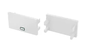 PVC koncové záslepky do LED profilu PLATO, bílé