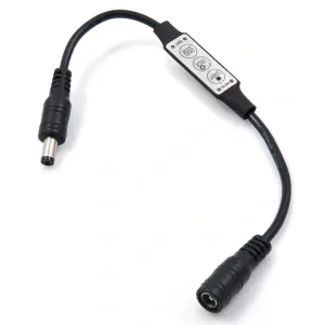 RUČNÍ LED OVLADAČ / STMÍVAČ / BLIKAČ - MEZIKABELOVÝ - 12V/24V - ČERNÝ