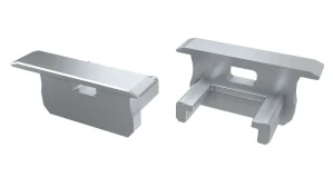 PVC koncové záslepky do LED profilu B, stříbrné lakované