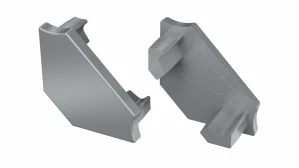 PVC koncové záslepky do LED profilu C, stříbrné lakované