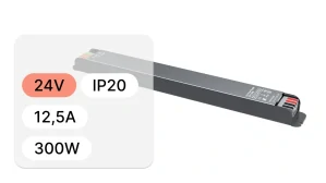 Univerzální ultratenký LED zdroj SLIM - řada "H", 24V | 300W | 12,5A | IP20, 5 let záruka
