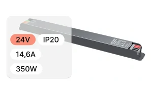 Univerzální ultratenký LED zdroj SLIM - řada "H", 24V | 350W | 14,6A | IP20, 5 let záruka
