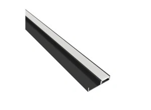 Soklový LED profil SOKL-LIGHT, černý + mléčný difuzor, 2m