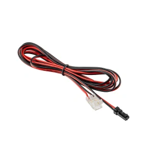 2 pin KONEKTOR pro MONO COB LED pásky, PCB 8mm + konektor JST-M samec + 2m kabel, černý