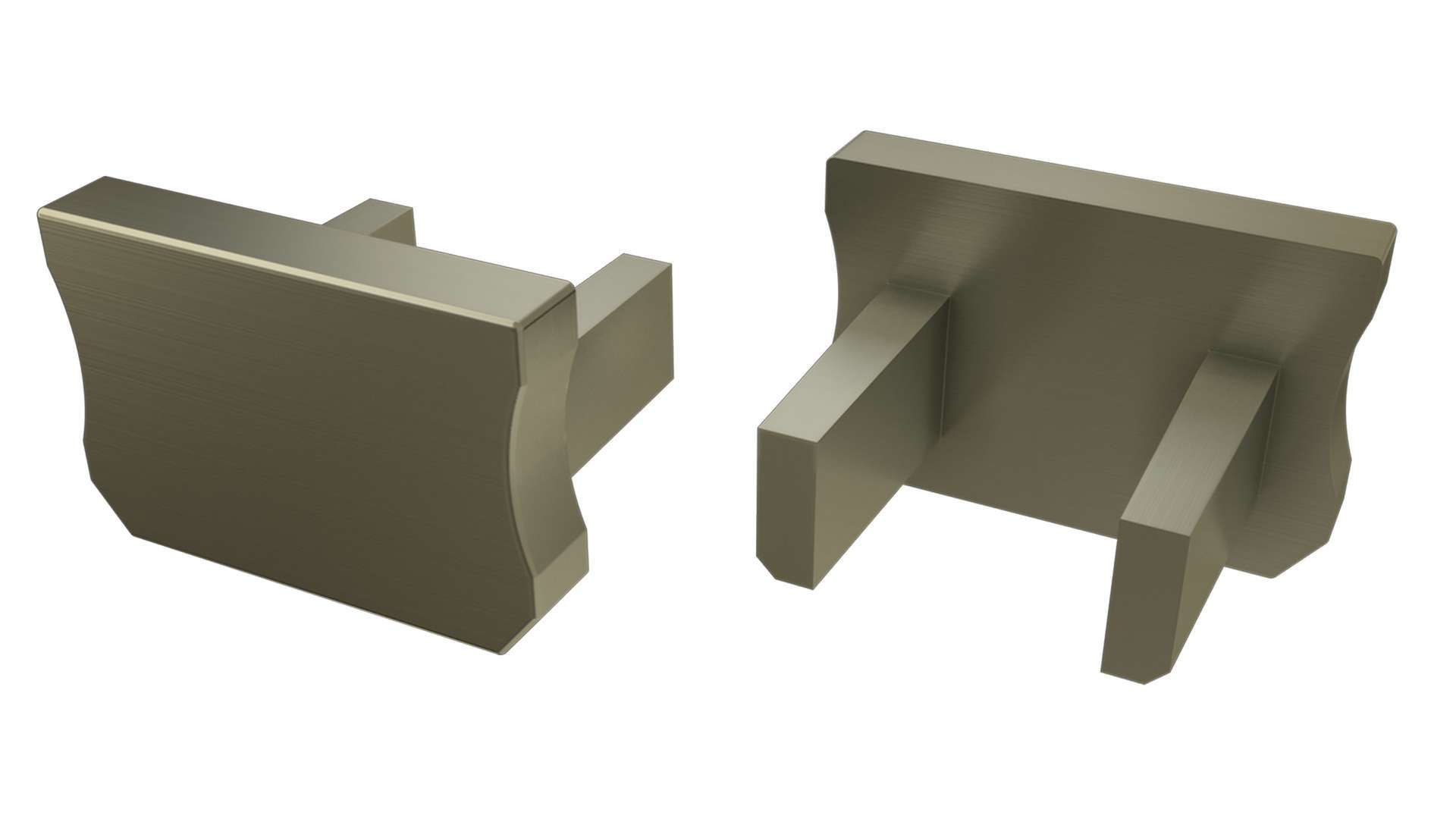 PVC koncové záslepky do LED profilu X, bronzové