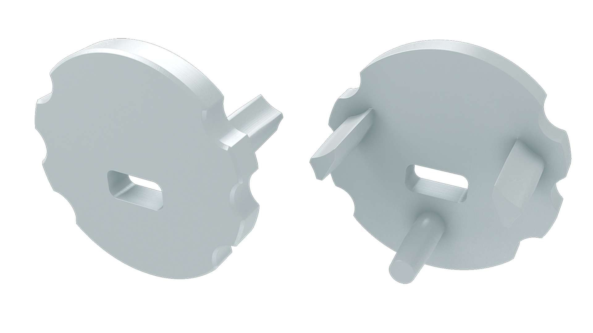 PVC koncové záslepky do LED profilu MICO, bílé