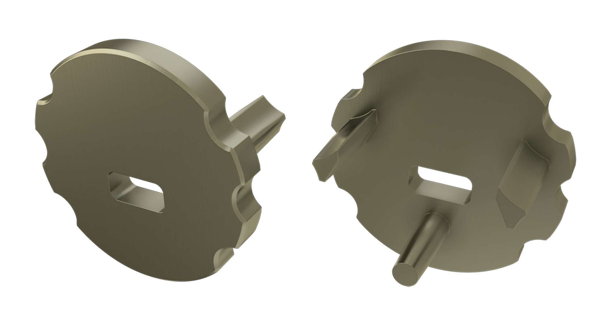 PVC koncové záslepky do LED profilu MICO, bronzové