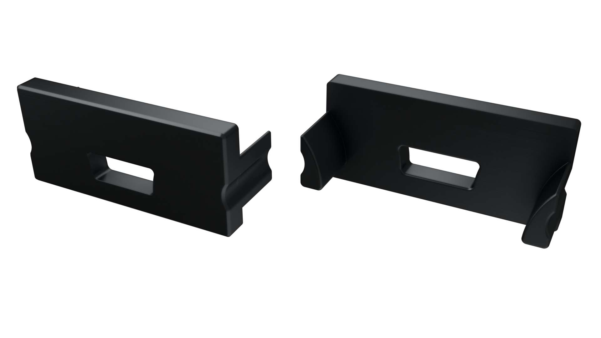 ALU koncové záslepky do LED profilu TERRA, černé