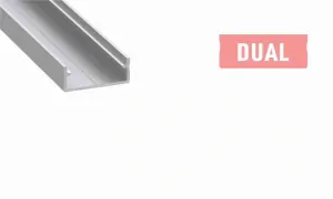 LED profil DUAL, surový hliník