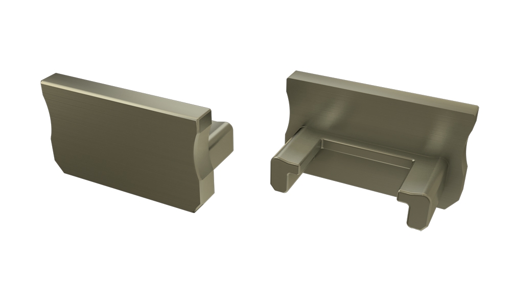 PVC koncové záslepky do LED profilu A - BASIC, bronzové