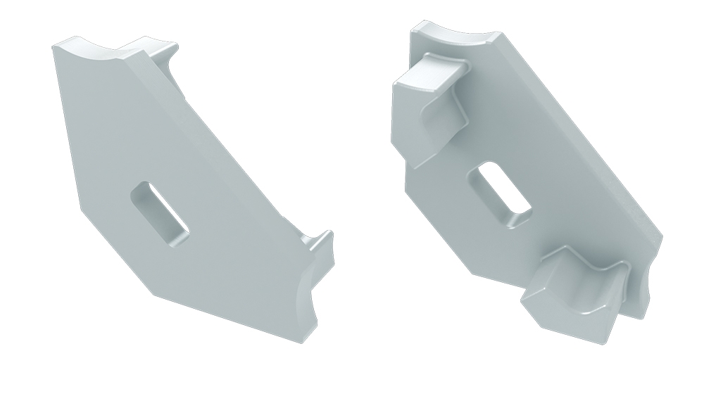 PVC koncové záslepky do LED profilu C, bílé