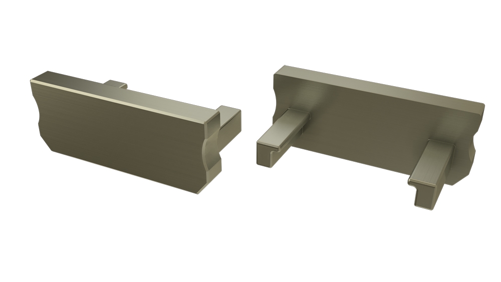 PVC koncové záslepky do LED profilu D - BASIC, bronzové