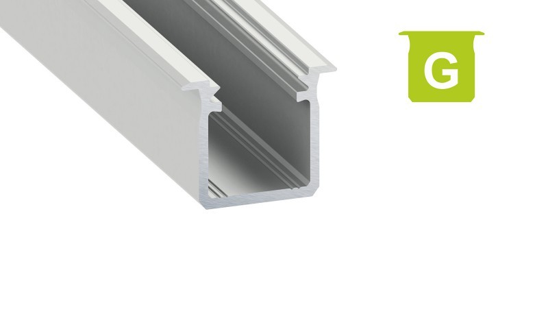 LED profil G, surový hliník