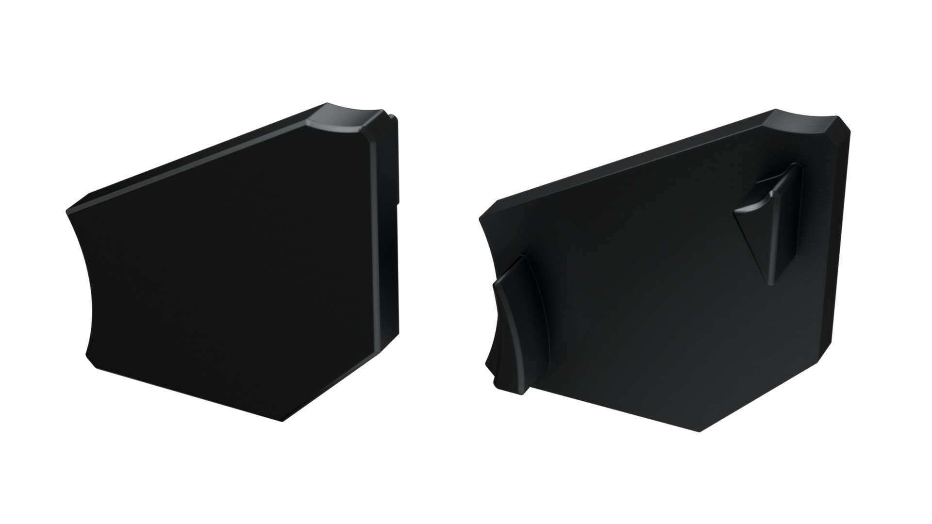 ALU koncové záslepky do LED profilu H - BASIC, černé