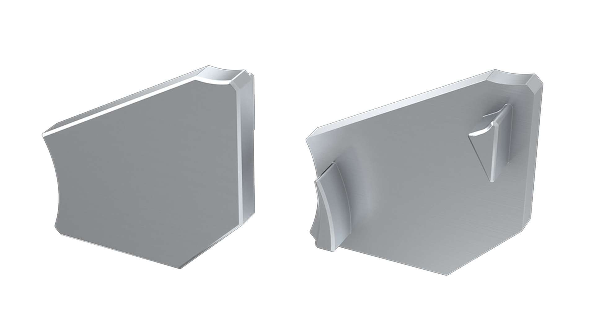 ALU koncové záslepky do LED profilu H - BASIC, stříbrné