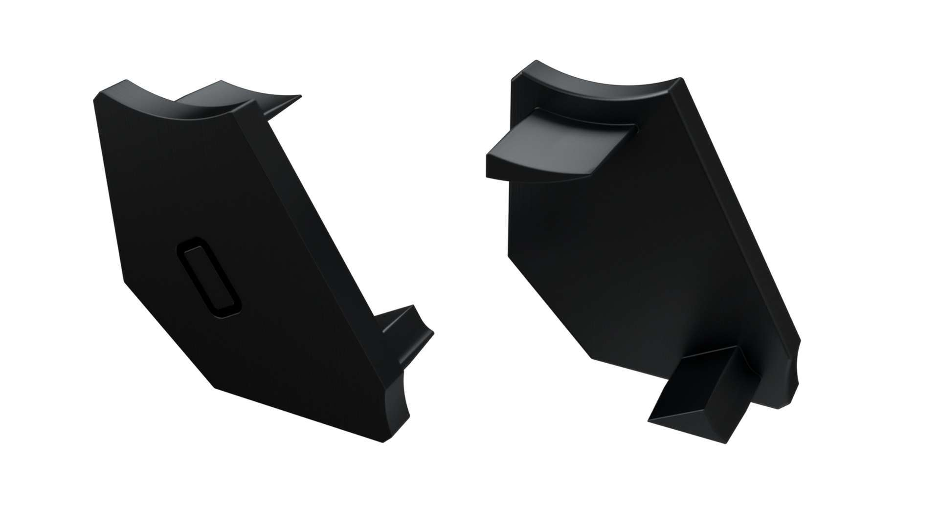 PVC koncové záslepky do LED profilu H, černé