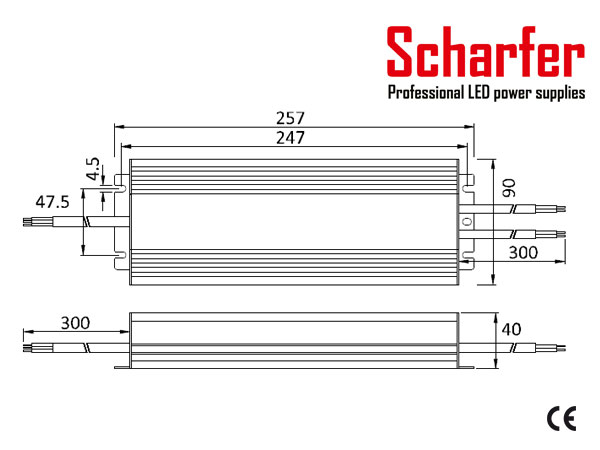Profesionální napájecí zdroj Scharfer pro LED osvětlení, 12V | 300W | 25A | IP67