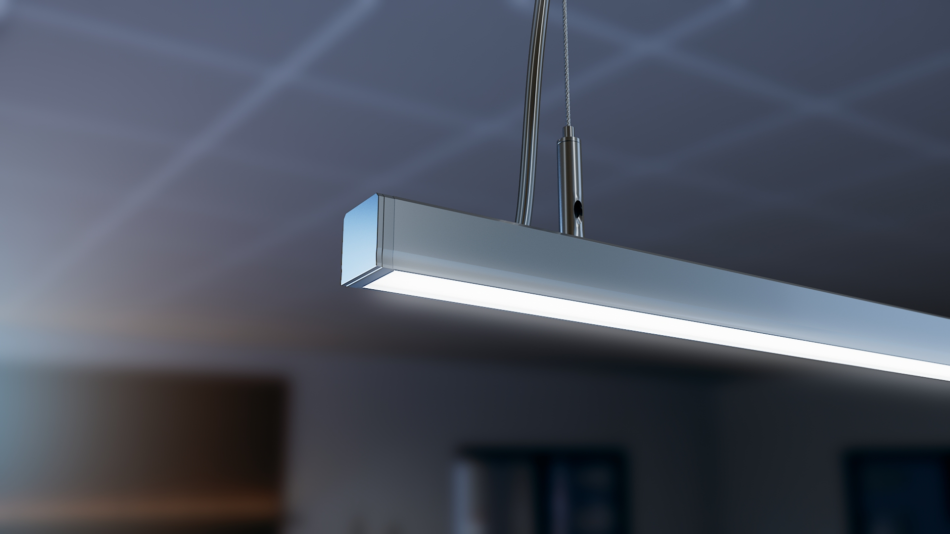 Závěsné svítidlo Lumines DILEDA bílé, 120cm, 4000K, 26W