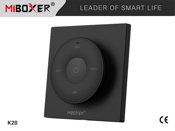 LED mini ovladač K2-B Mi.Light MiBOXER pro jednobarevné a CCT LED pásky, RF 2,4 GHz, černý