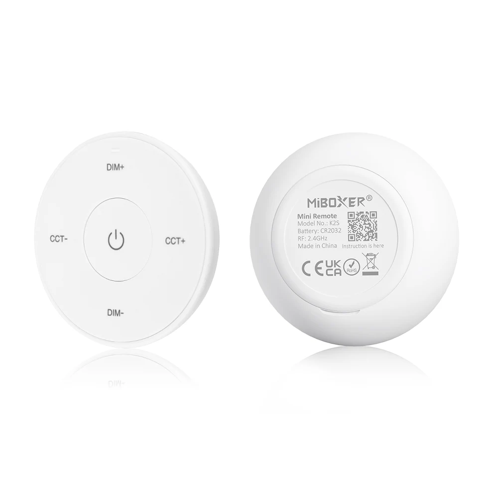 LED mini ovladač K2S-W Mi.Light MiBOXER pro jednobarevné a CCT LED pásky, RF 2,4 GHz, bílý